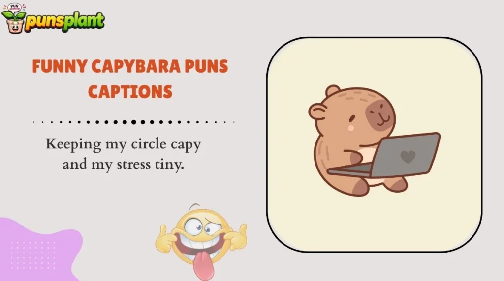 Funny Capybara Puns Captions