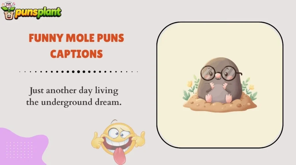 Funny Mole Puns Captions